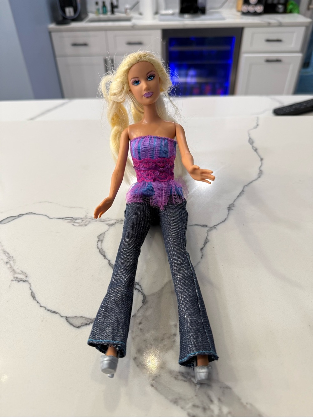 Barbie Totally Hair - Wave It 1999 with twist tool ,comb, barrette,& sunglasses - Picture 6 of 11